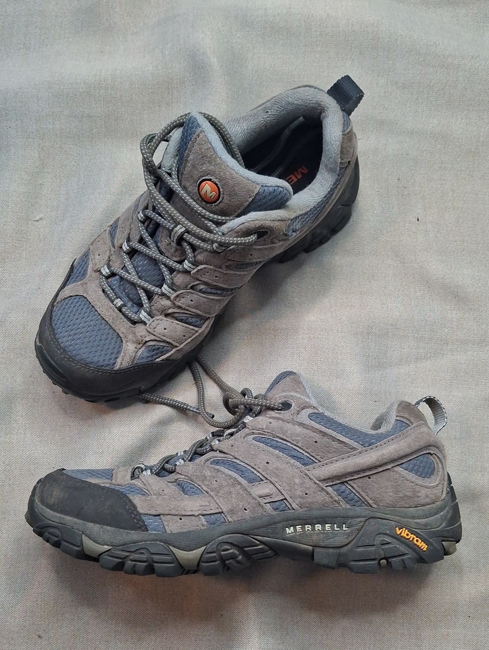 Merrell Men's Gray and Blue Trail Hiking Shoes